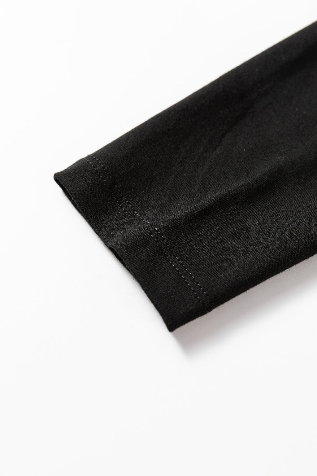 Black Slim Fit High Neck Long Sleeve Basic Top